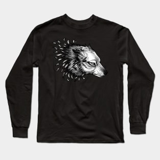 Wolf with petals Long Sleeve T-Shirt